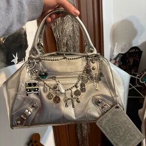 Balenciaga Silver City Bowler Bag